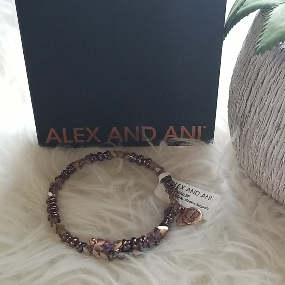 Alex & Ani Mettalic Burgundy Glimmer Wrap.